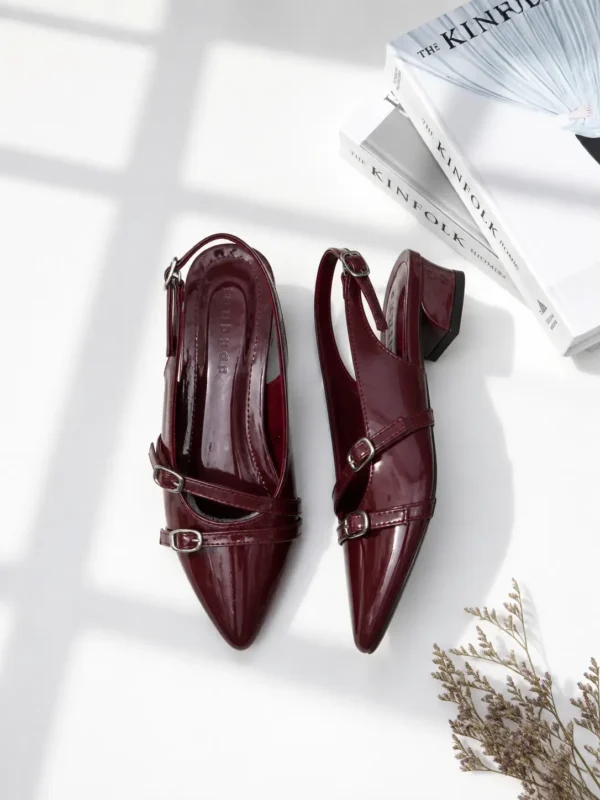 Aleena Heels Burgundy Erabyan