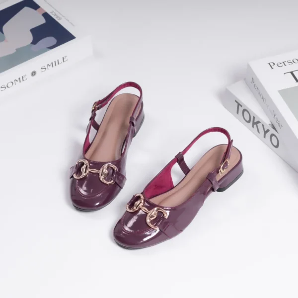Zenyta Mules Burgundy Erabyan
