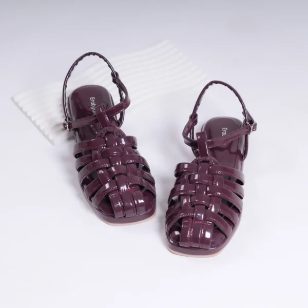 Aleeha Flatshoes Burgundy Erabyan