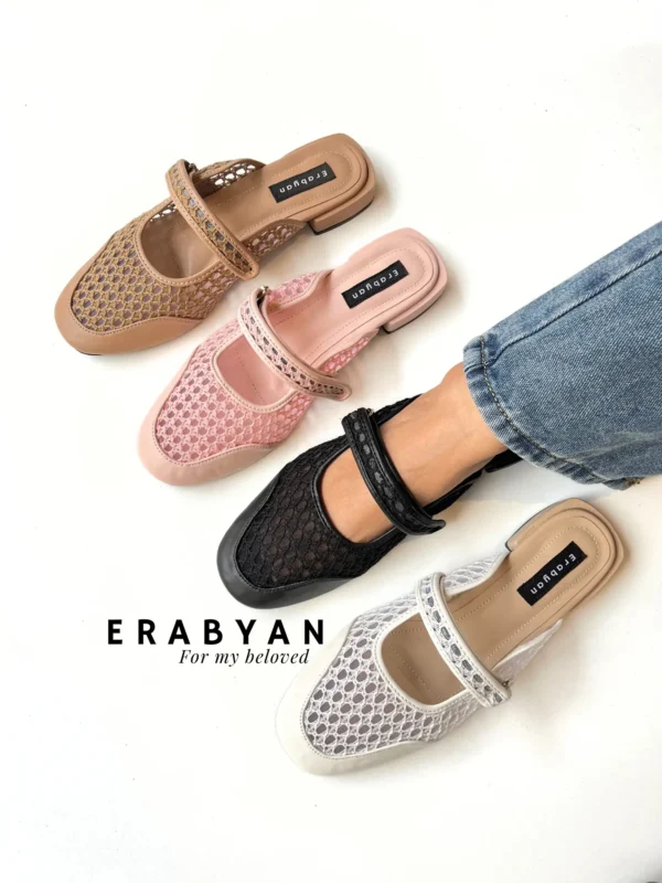 flat mules wanita premium kaia erabyan